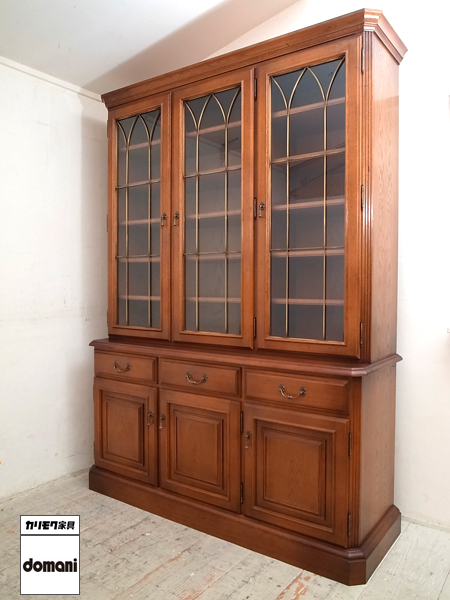 FAC31 カリモク最高峰 ドマーニ クイーンズライフ 飾り棚 照明付き