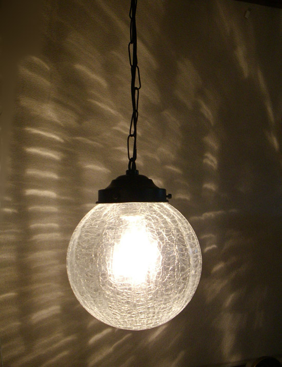 チェーン吊丸型200ペンダントライト ヒビクリアアトリエ Ansan