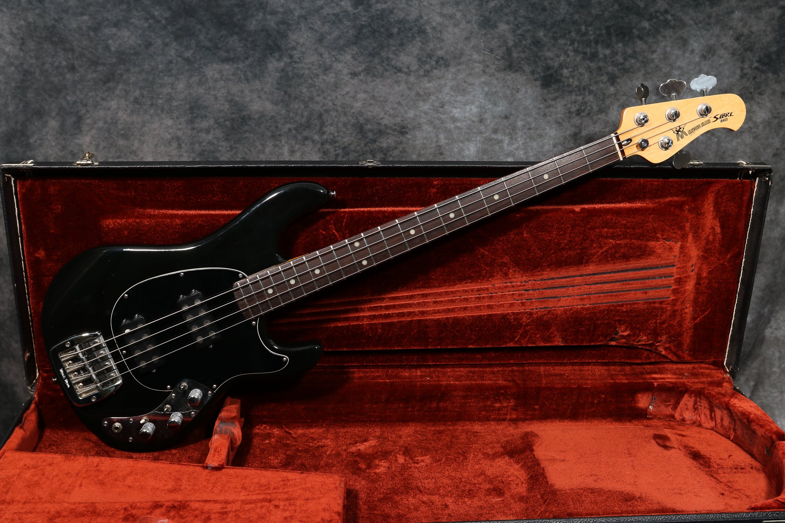 1979 Music Man Sabre, Black – Andy Baxter Bass & Guitars