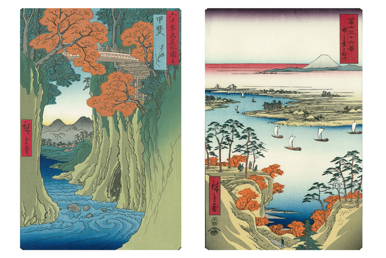 広重の浮世絵で、秋色の景色を楽しむ｜【北斎今昔】もっと知りたい