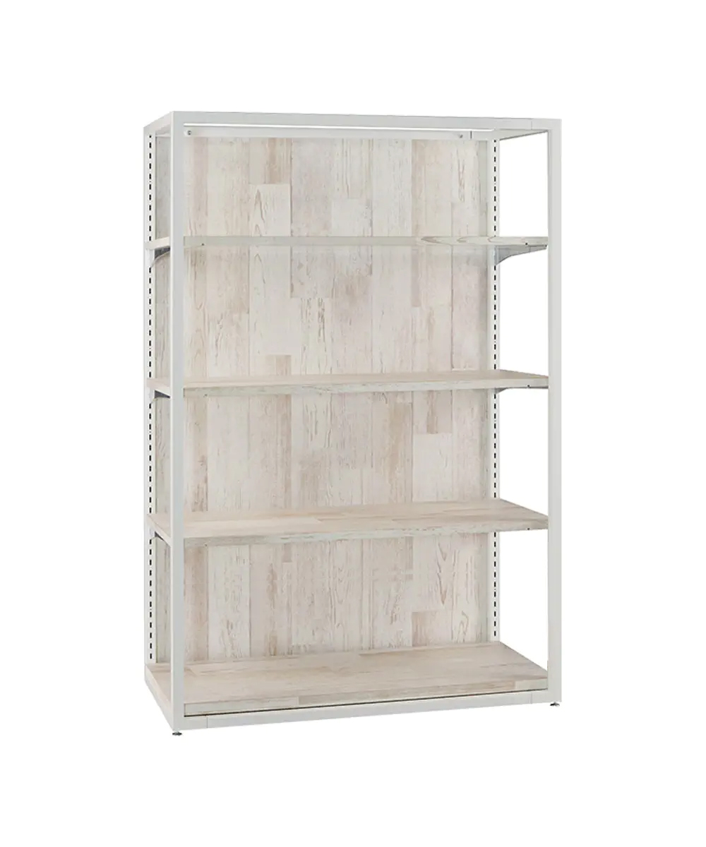 ホワイトフレーム 木目 W900 H1350｜陳列什器（壁面・中島） レンタル