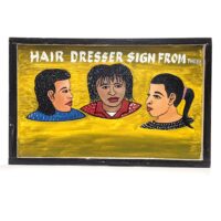 アフリカの床屋用看板・アフリカン ヘアスタイル 絵画 長辺60cm （p120