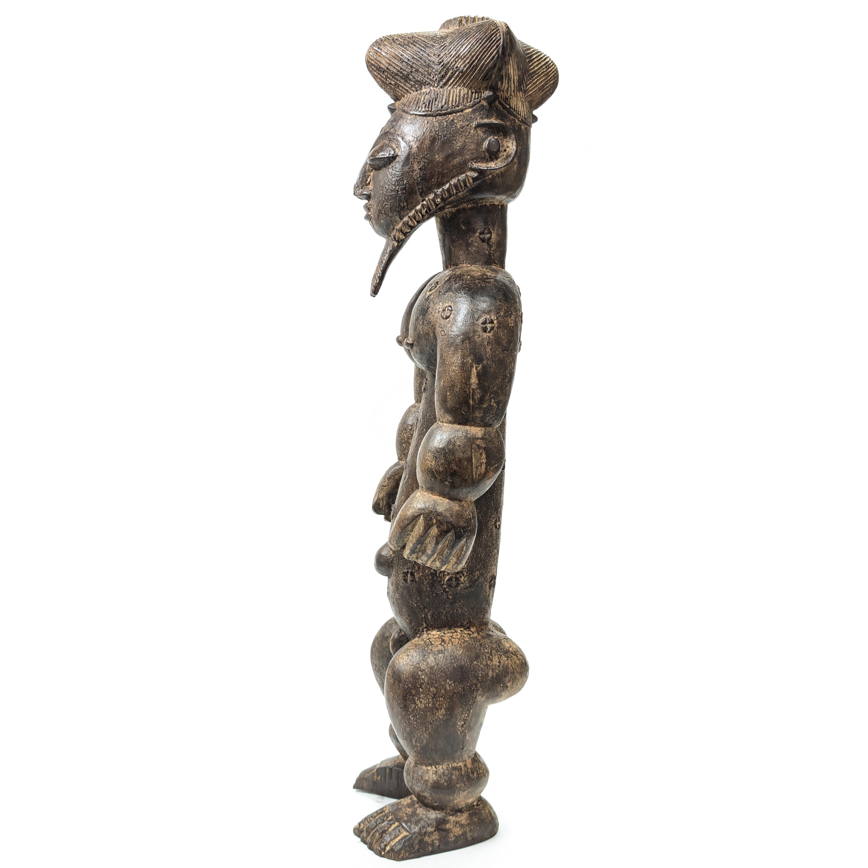 アチェ族彫男性木彫像 75cm アフリカン プリミティブアート （p880-07