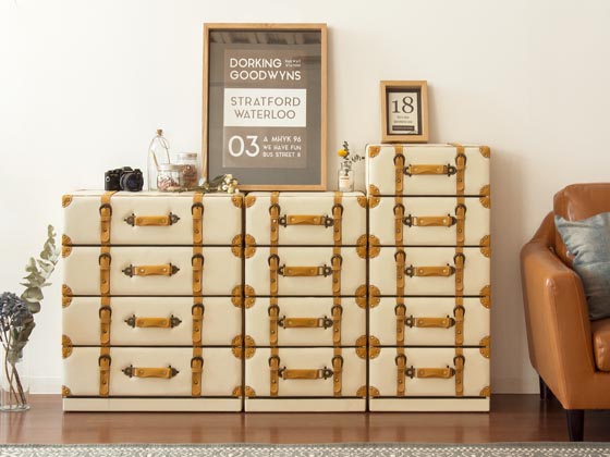 ヴィンテージトランクチェスト CHESTER(チェスター)5段タイプ | 家具