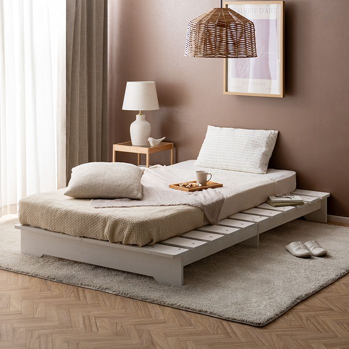 天然木ステージすのこベッド セミダブル Neige(ネージュ) | 家具