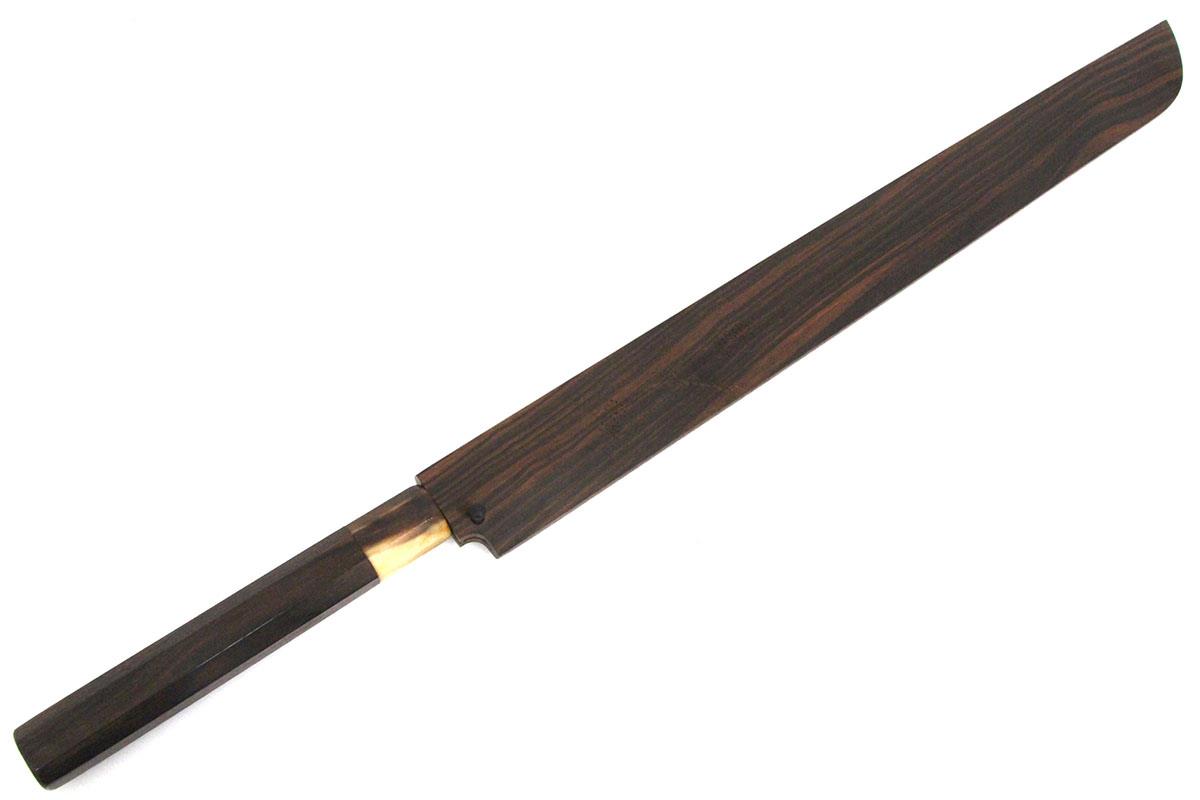 先丸蛸引包丁 尺二 本焼 平鏡面 鞘・桐箱付 λA5637-2L4 | 不動國行