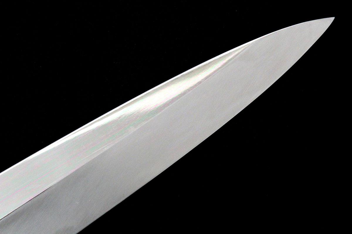 柳刃包丁 水焼本焼 尺 青一鋼 平鏡面 黒檀柄 白鞘・箱付 KN02-A9987