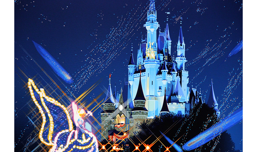 ヒロ・ヤマガタ（Hiro Yamagata 山形博導）版画 ディズニーランドの夜