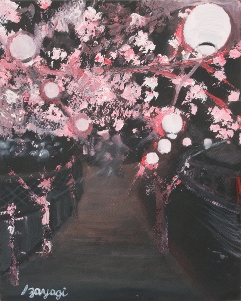 桜と黒」 by 十六夜木満｜Artmeter｜暮らしを彩るアートが、きっと見つかる