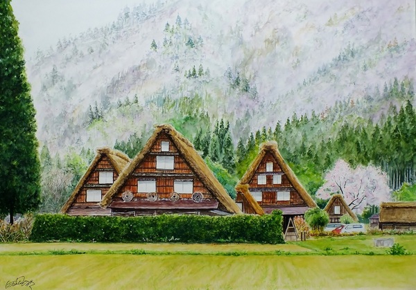 白川郷」 by HIROKI｜Artmeter｜暮らしを彩るアートが、きっと見つかる