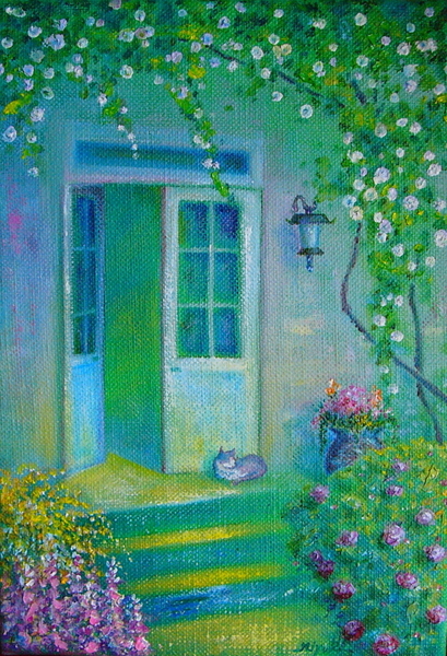 つるバラの庭」 by Miyuki｜Artmeter｜暮らしを彩るアートが、きっと