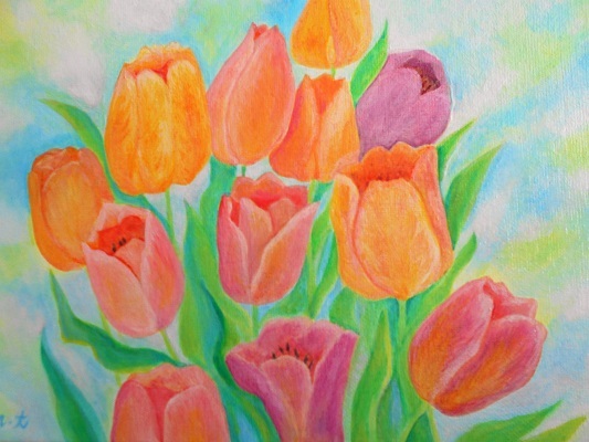 チューリップ」 by m-t｜Artmeter｜暮らしを彩るアートが、きっと見つかる