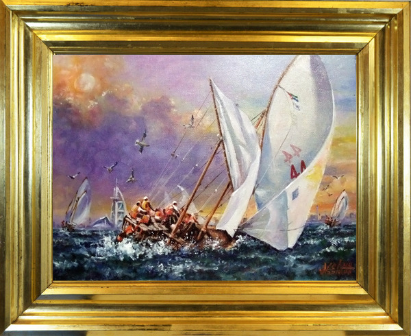 ドバイのダウ船レース」 by Rei10｜Artmeter｜暮らしを彩るアートが