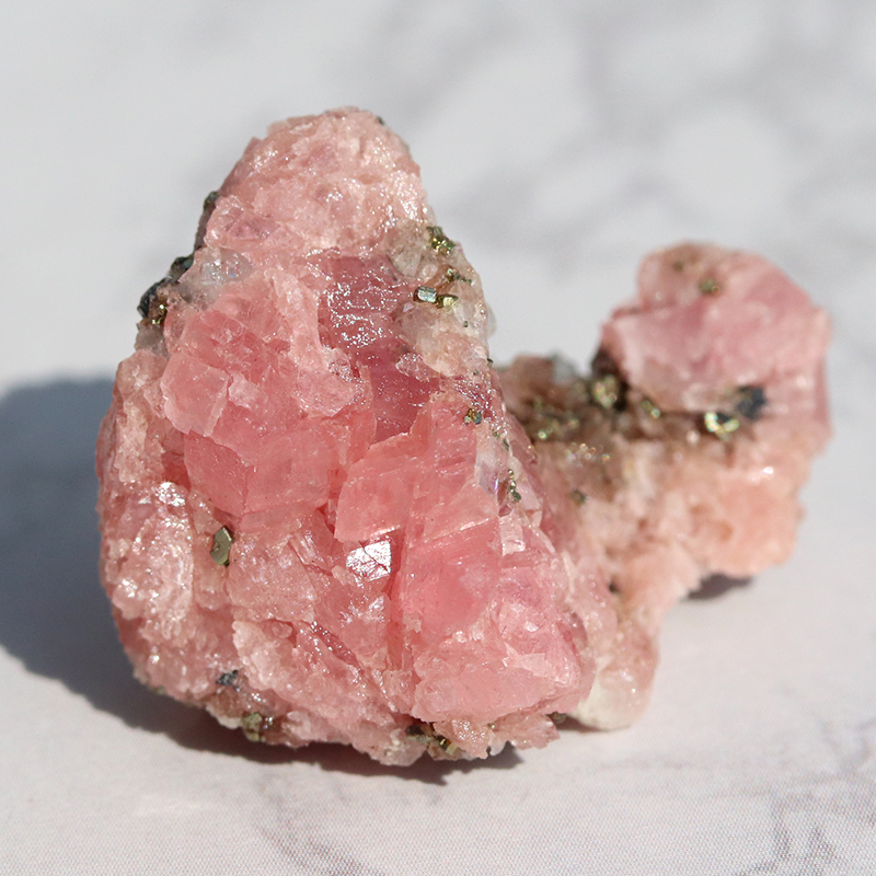 中国広西省インカローズ原石-041水晶クラスター、天然石ビーズのアート