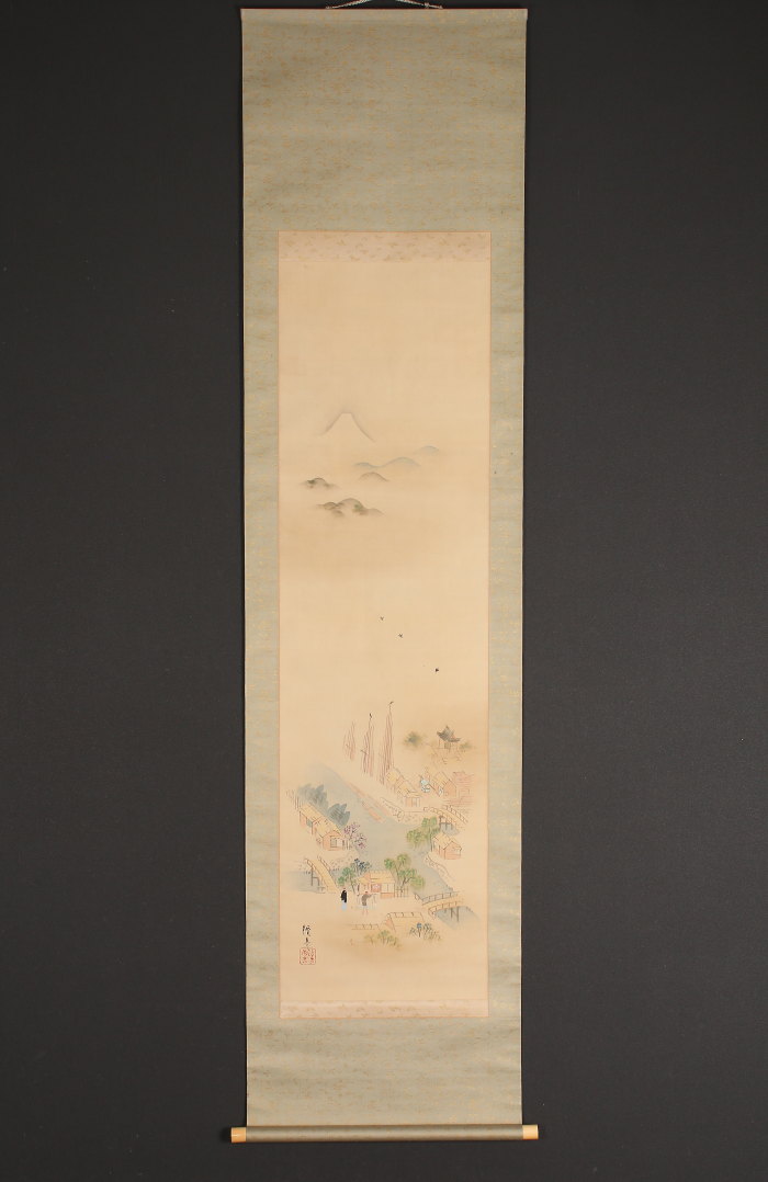 掛軸紹介 撞木橋図 | 掛け軸や骨董品の販売・買取なら株式会社縁［大阪］