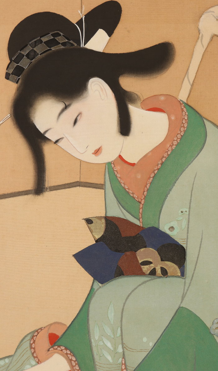 島成園、「香のゆくえ」、希少画集・額装画、日本製・新品額縁にて