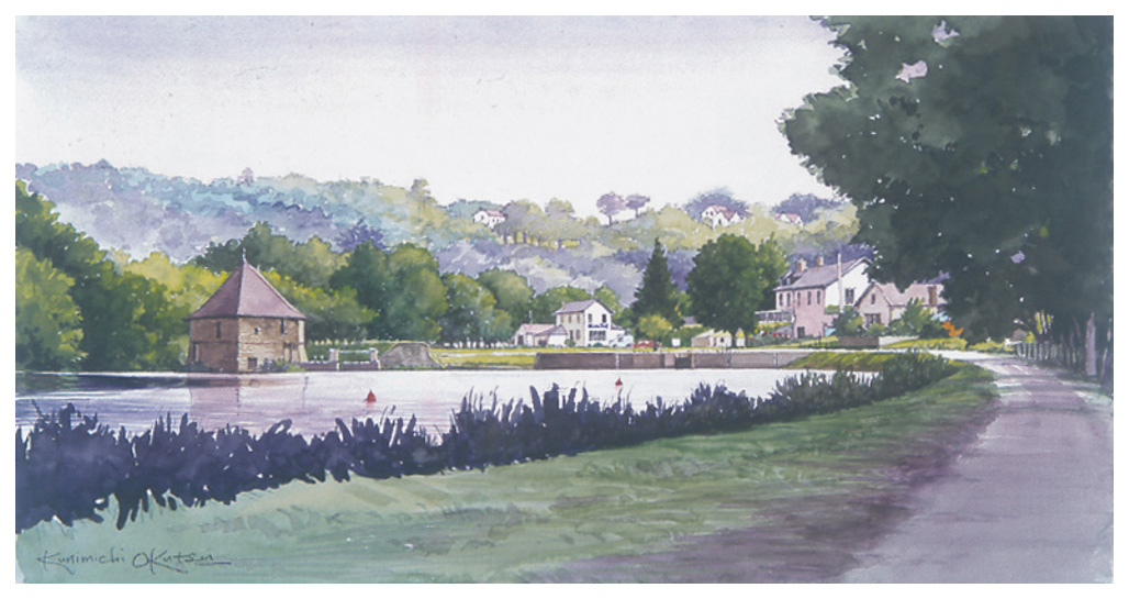 奥津国道 絵画 (版画/ジクレー) のどかなるムーラン・ボエル/フランス