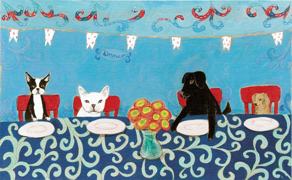 カレン・ホイプティング 絵画 (版画/キャンバスジクレー) 晩餐会 8305