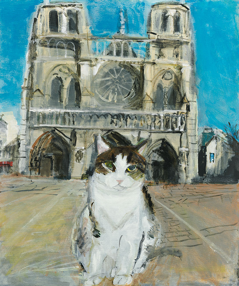 久下貴史 絵画 (版画/キャンバスジクレー) ノートルダム寺院の前の敬虔