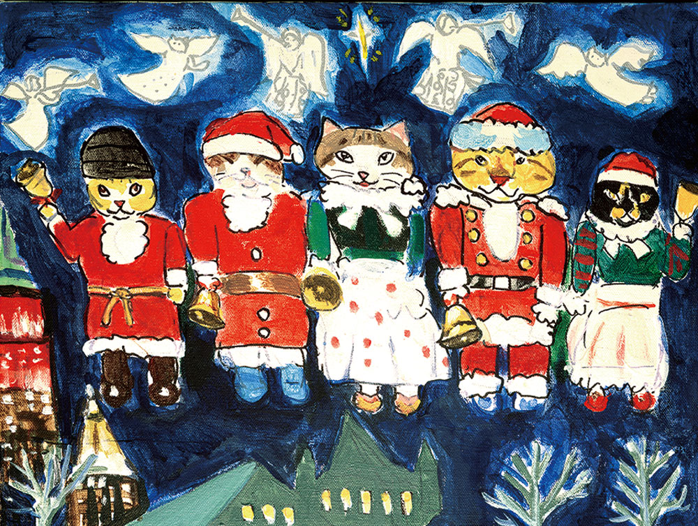 久下貴史 絵画 (版画/キャンバスジクレー) ジングル・キャッツ 9024