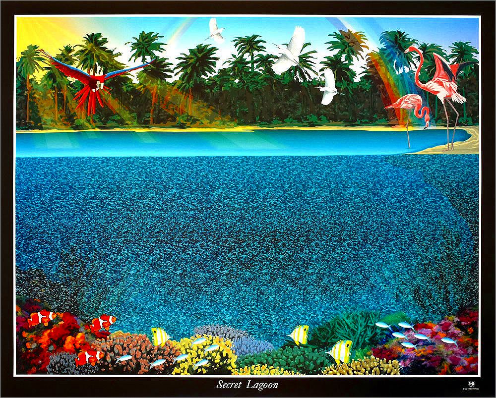 ポスター マジックアイ Secret Lagoon|アート＆フレーム|絵と額縁の専門店