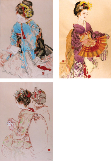 宮本 三郎 - 舞妓十二題集-12枚セット- - AMM作品詳細