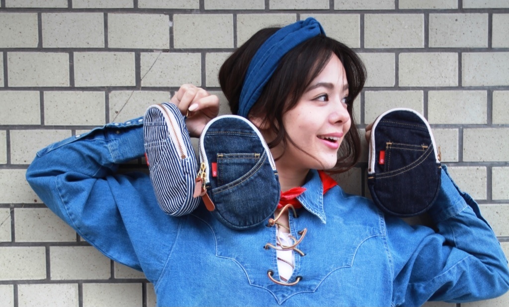 オーバル型(卵型)が特徴的なデニムポーチ！ デニム雑貨の通販 デニム