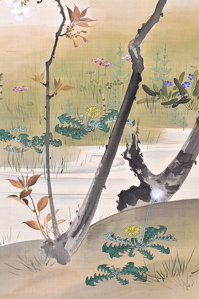 作品紹介 | 高橋応真 双幅 春夏草花図