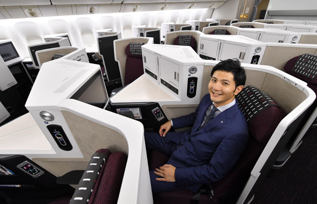 ヘリンボーンでも足もと広く 特集・JAL若手担当者が語る新ビジネスクラス