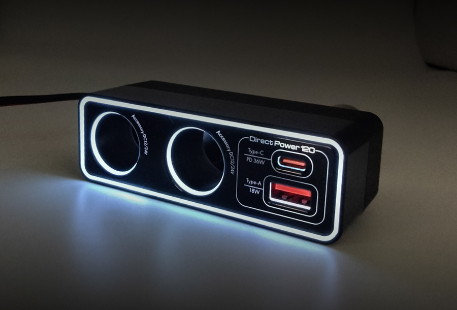 2連DCソケット+Type-C(PD)+USB-A(QC etc)充電器（X-341） | 株式会社