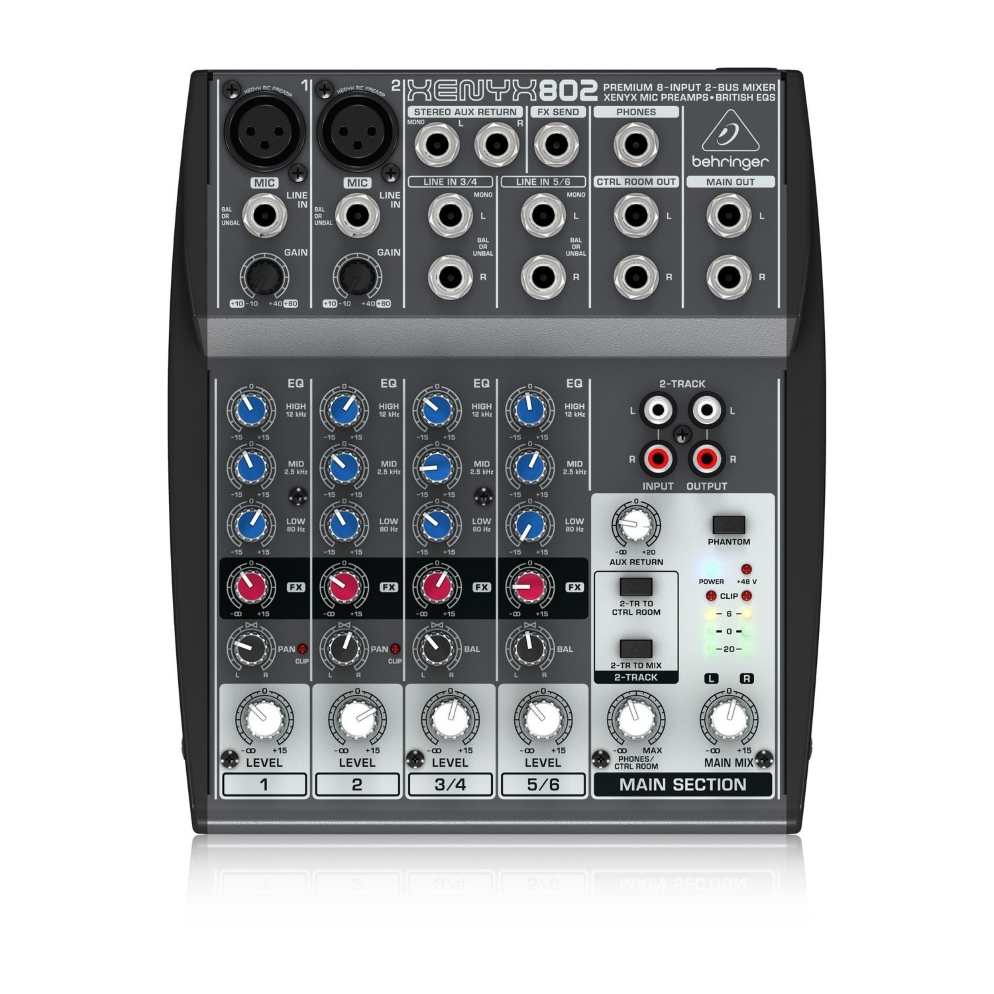 8chアナログミキサー（XENYX802）の製品詳細｜映像音響テクニカル