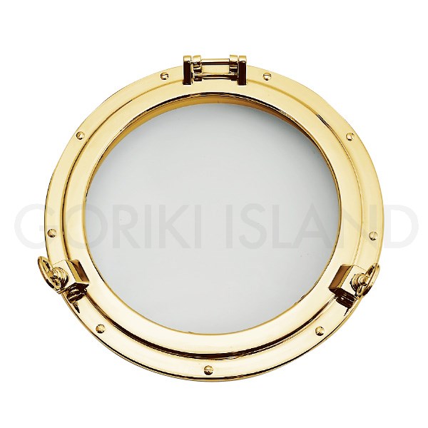 GORIKIISLAND 真鍮丸窓 7C 47≫船舶丸窓 開閉式 サッシ 窓枠 取り付け