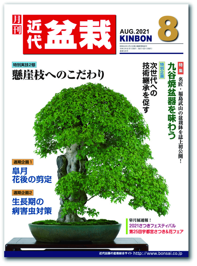 月刊「近代盆栽」2021年8月号 | 盆栽、盆栽書籍、盆栽鉢の通販│近代出版