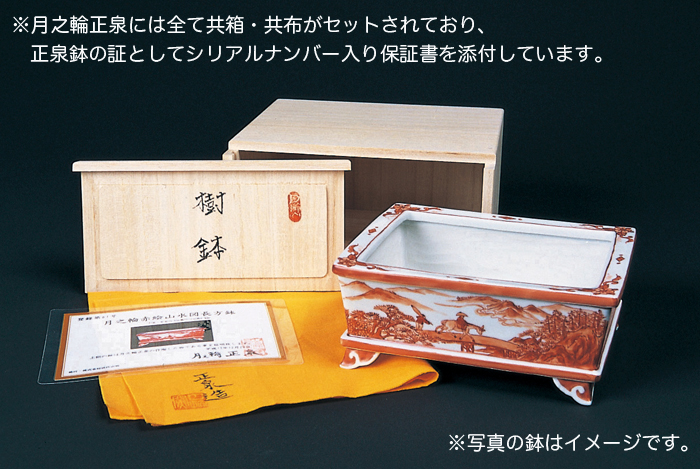 月之輪正泉五彩舟訪友図木瓜式鉢 | 盆栽、盆栽書籍、盆栽鉢の通販