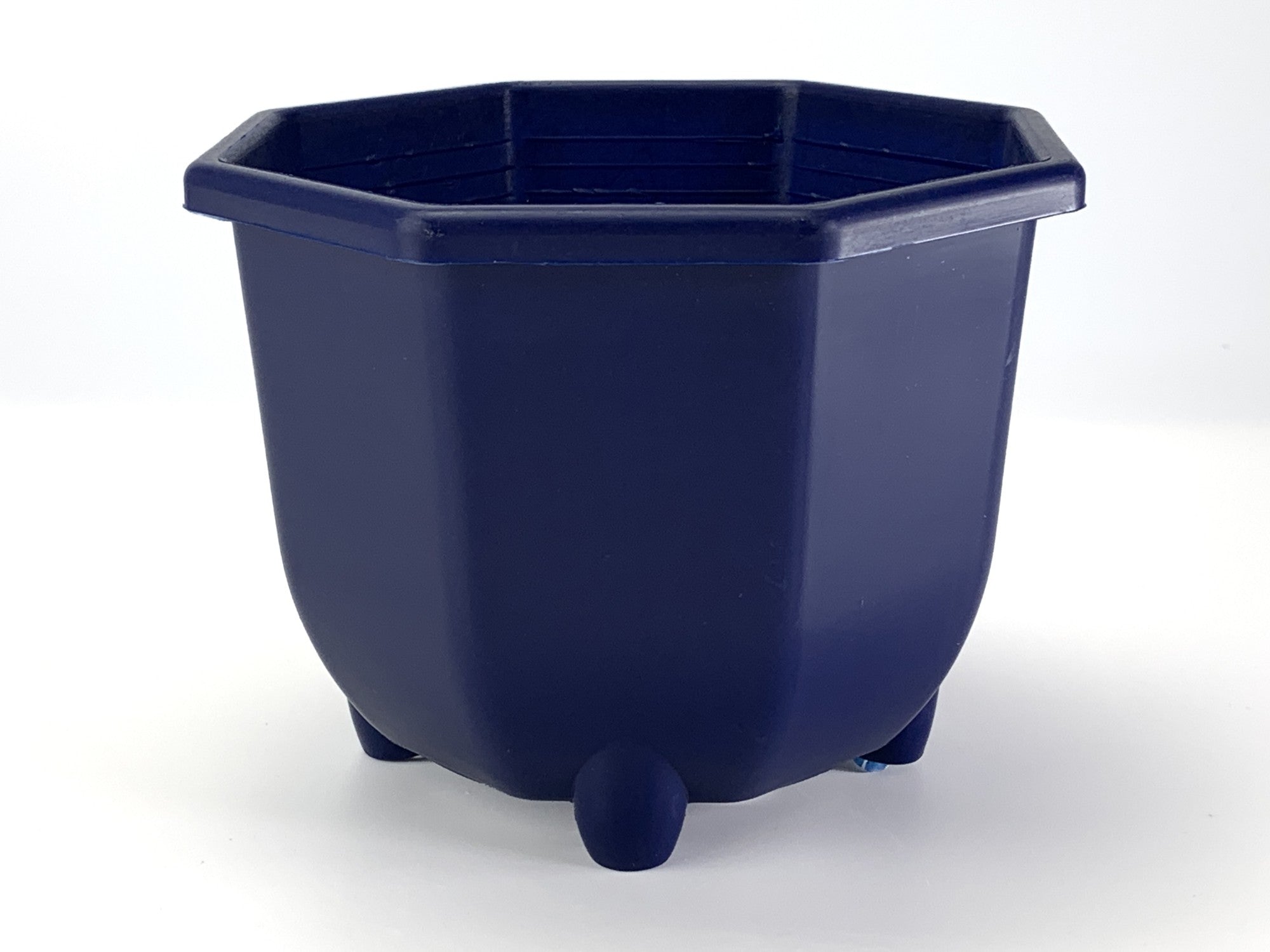 プラ鉢 4.5号 八角鉢 青 5RK 幅13.7cm×高さ11cm の販売｜盆栽妙 – 盆栽