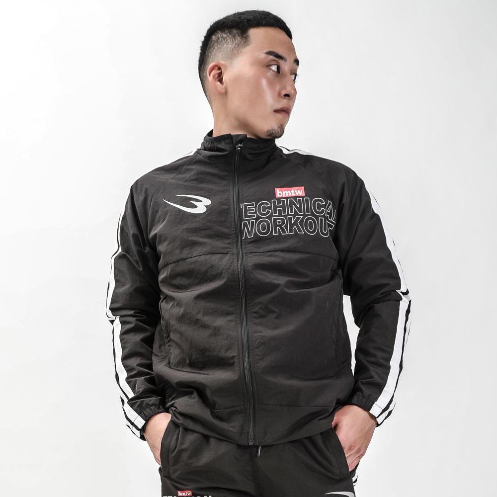 bmtw NYLON トレーニングジャケット M ブラック MJ186MBK