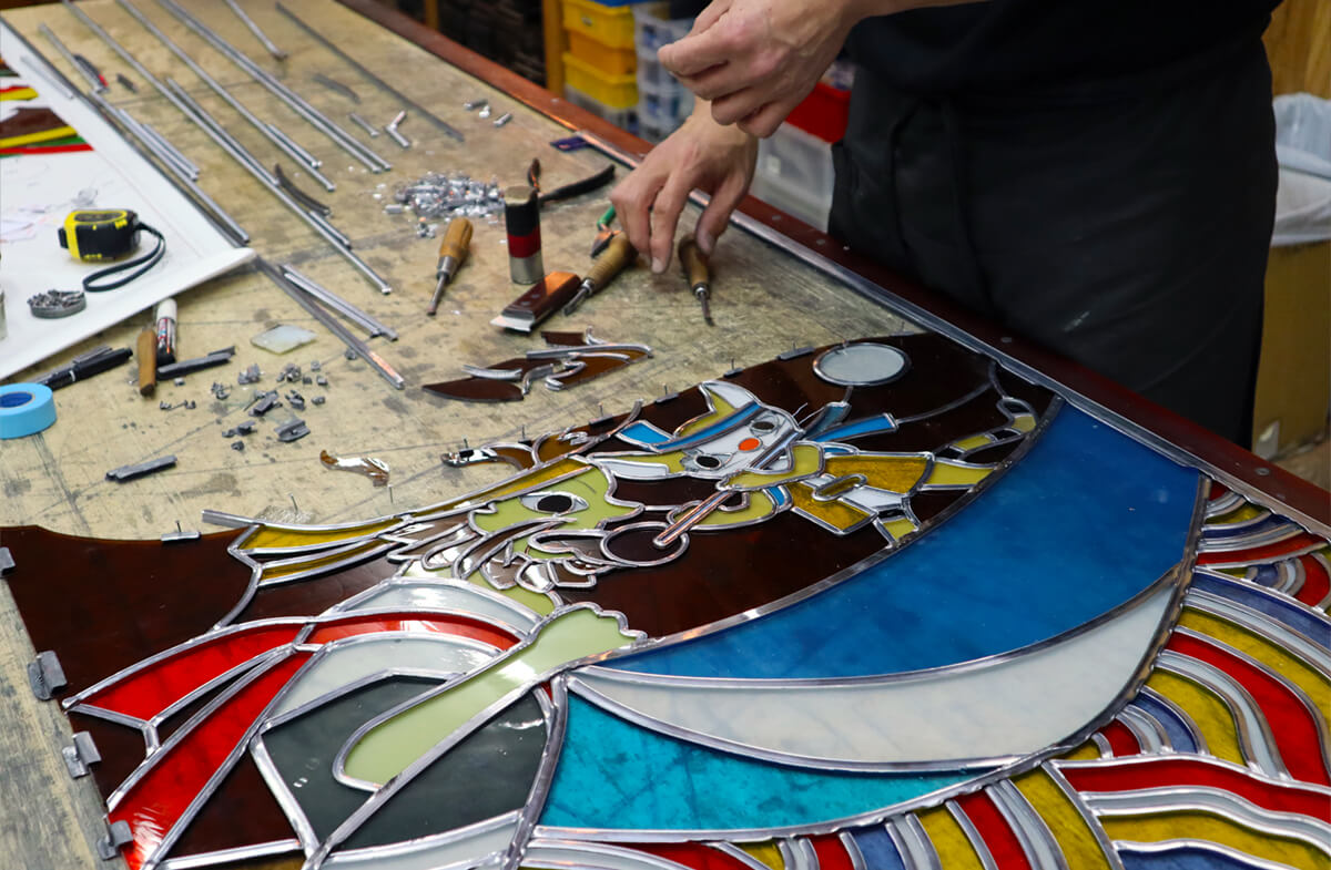 宮崎ブーゲンビリア空港ターミナルビル 藤城清治氏原画 ステンドグラス