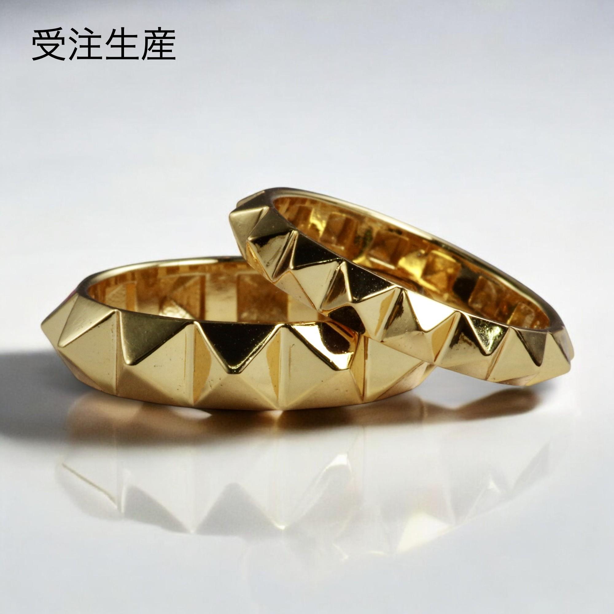 受注生産品】K18スタッズリング 約3mm幅/約5mm幅 - ベル宝飾オンライン