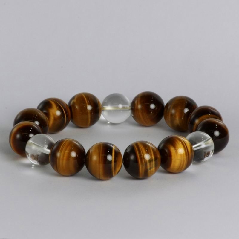 BIG】タイガーアイ&水晶ブレスレット◇ベル宝飾オンラインショップ ◇