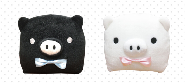 結婚式の幸せアニマル「ブタ」がウェイトドールになりました。モノクロ