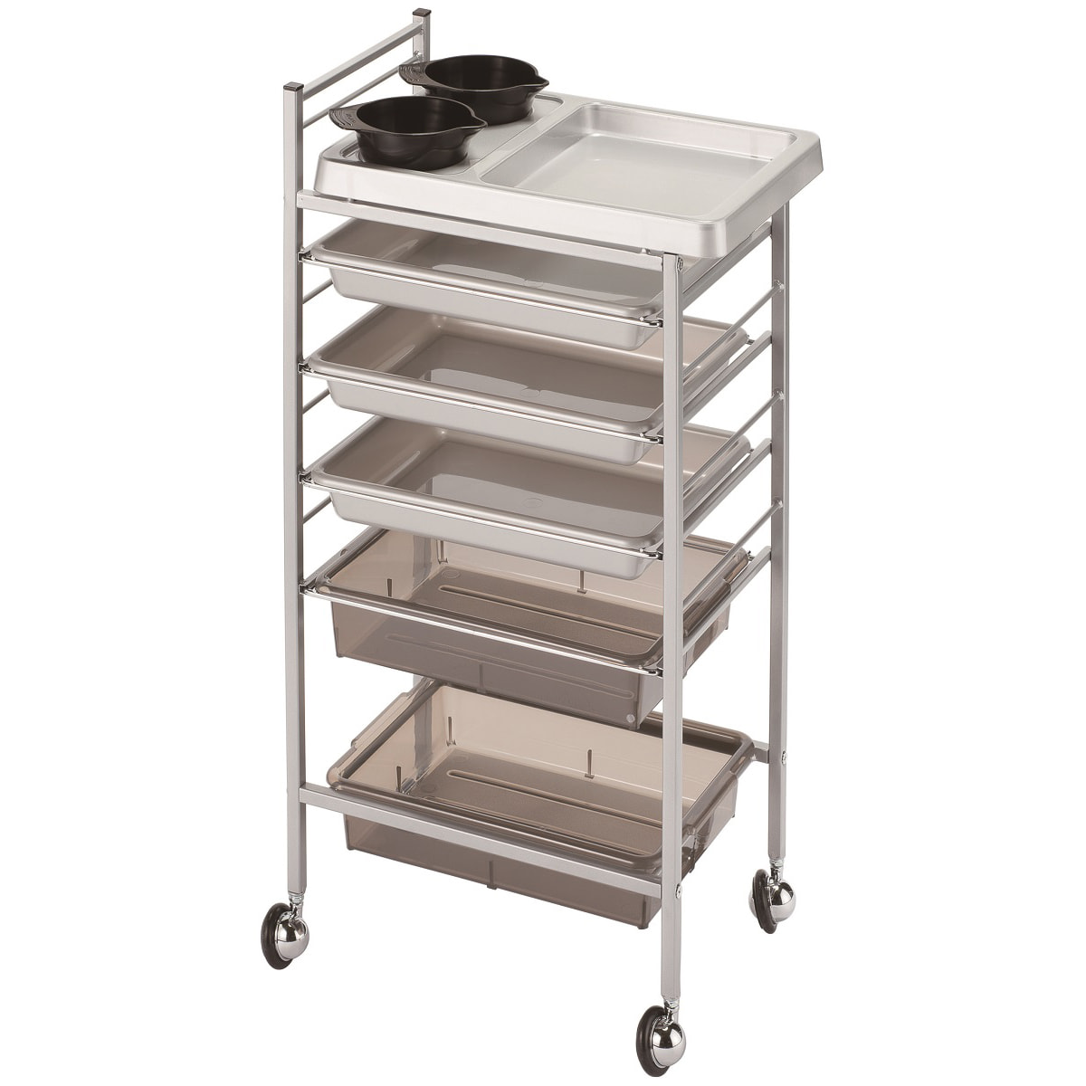 C-328ヘアカラーワゴン（シルバー）の卸・通販 | ビューティガレージ