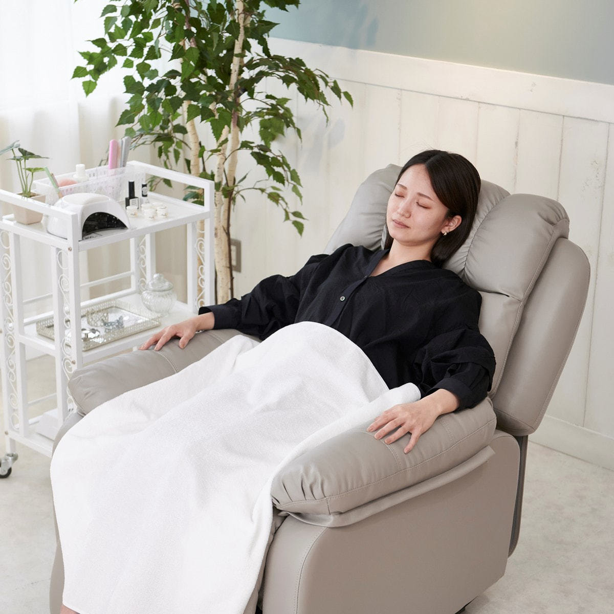 電動ラウンジチェア SHIFFON Jr （シフォンジュニア）（グレージュ）の