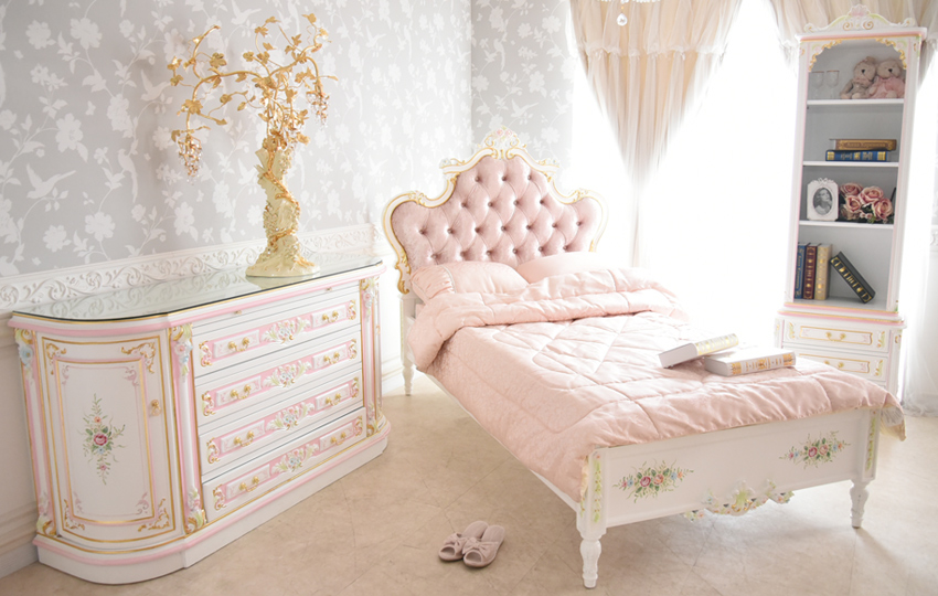 ROCOCO アントワネット シングルベッド 幅133.5cm | ロココ調家具通販