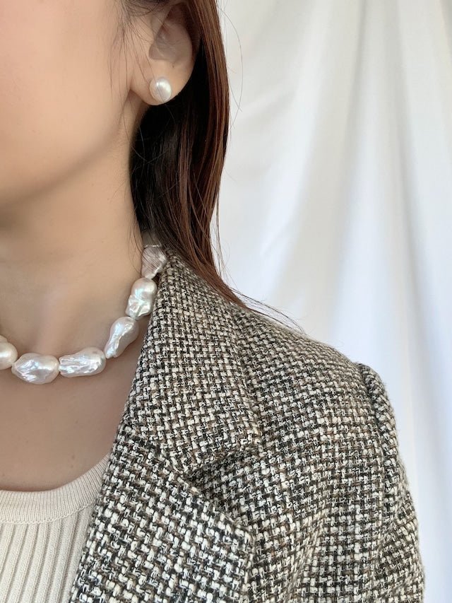 オイスターパールネックレス ブライダルパールアクセサリー 結婚式