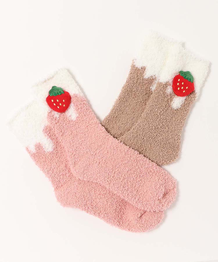 いちごマスコットつきルームソックス | Bleu Bleuet（ブルーブルーエ