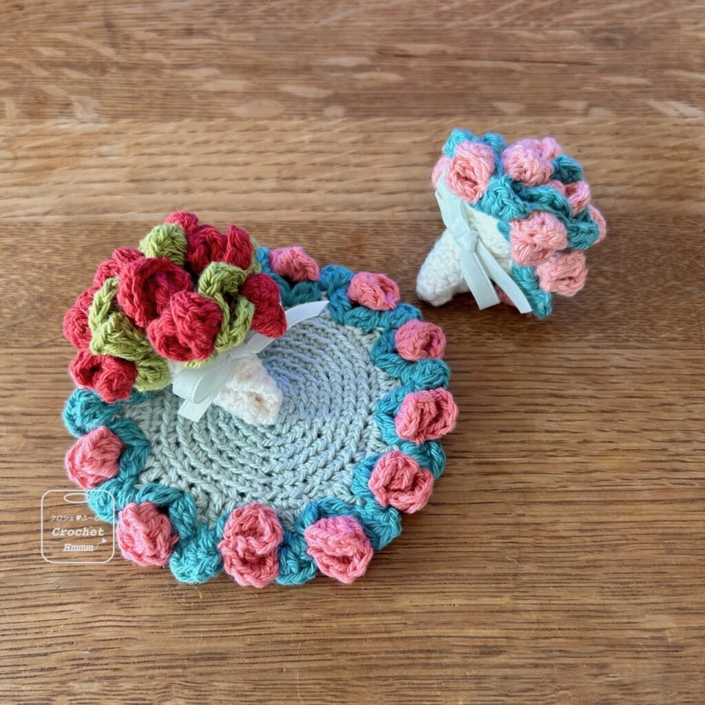バラのコースターの編み方 Dedri's Rose Coaster Pattern | crochet