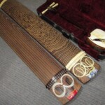 本会津桐 福山琴 13弦琴 十三絃箏 伝統工芸品 くり甲 玉縁包み 綾杉