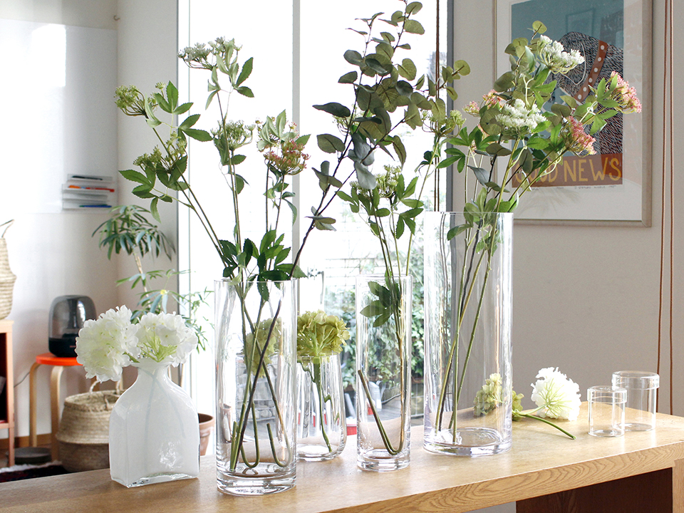 フラワーベース ガラス シンプル クリア 花瓶 一輪挿し 直径8.5×高さ