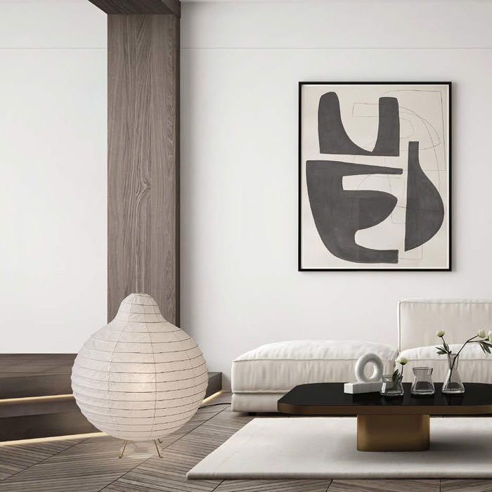 和モダンな美濃和紙の提灯フロアスタンド・各3サイズ｜和の空間の