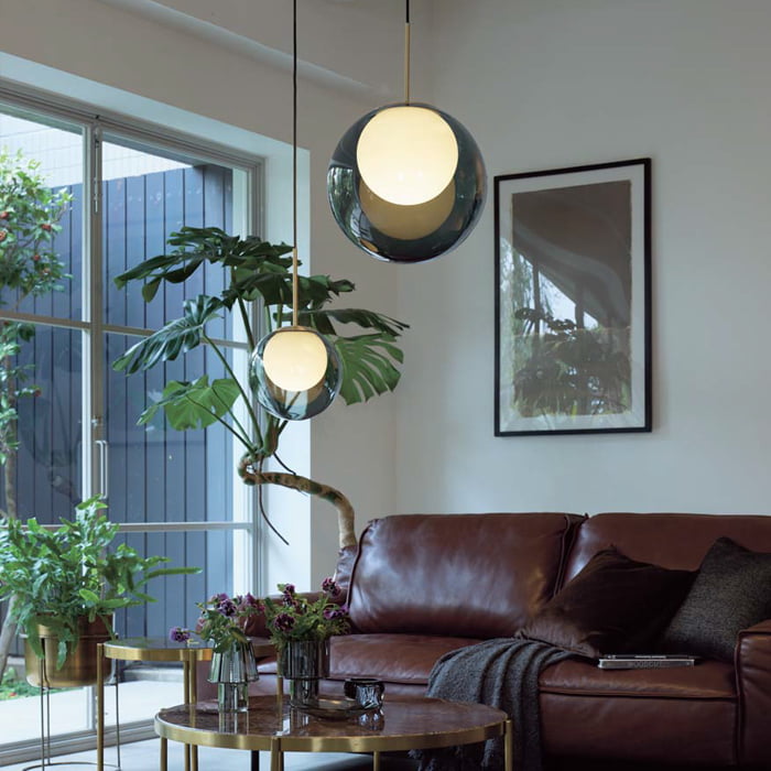 MORE STYLE Φ350 ペンダントライト｜スモークガラス｜照明の